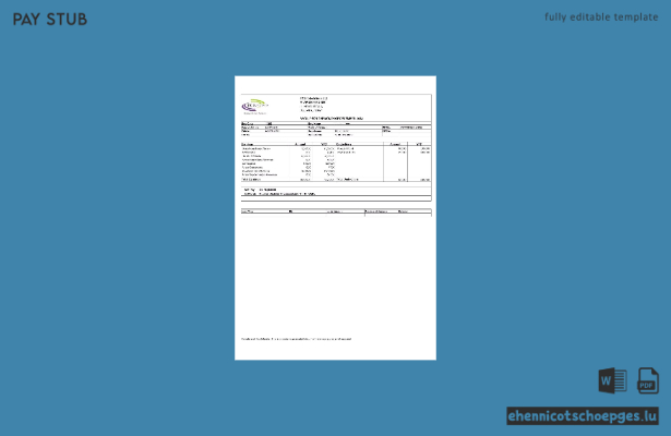 Gehaltsabrechnungsbeispiel von ITC Infotech India LTD (Indien)